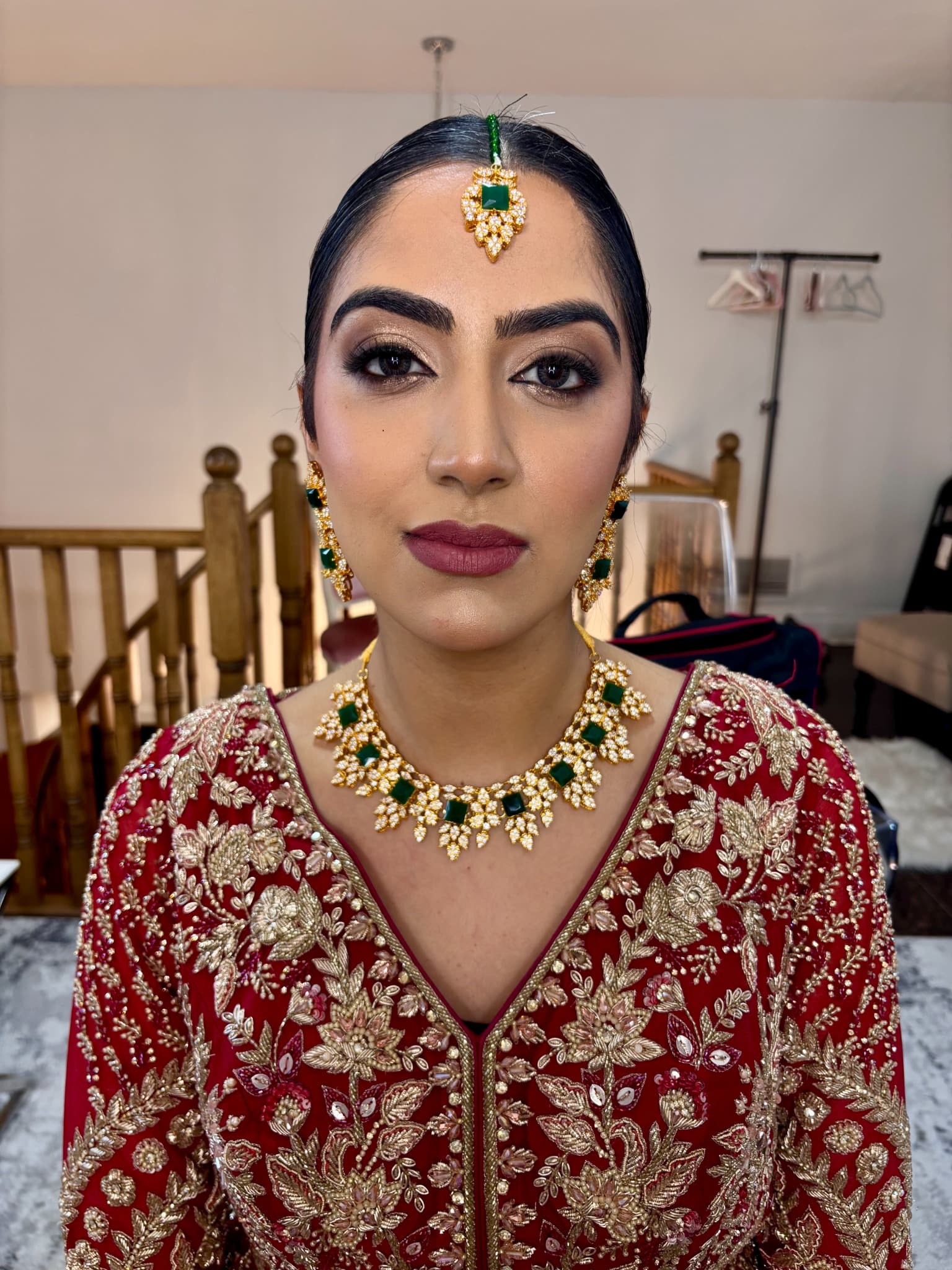 After bridal makeup — soft glam look
